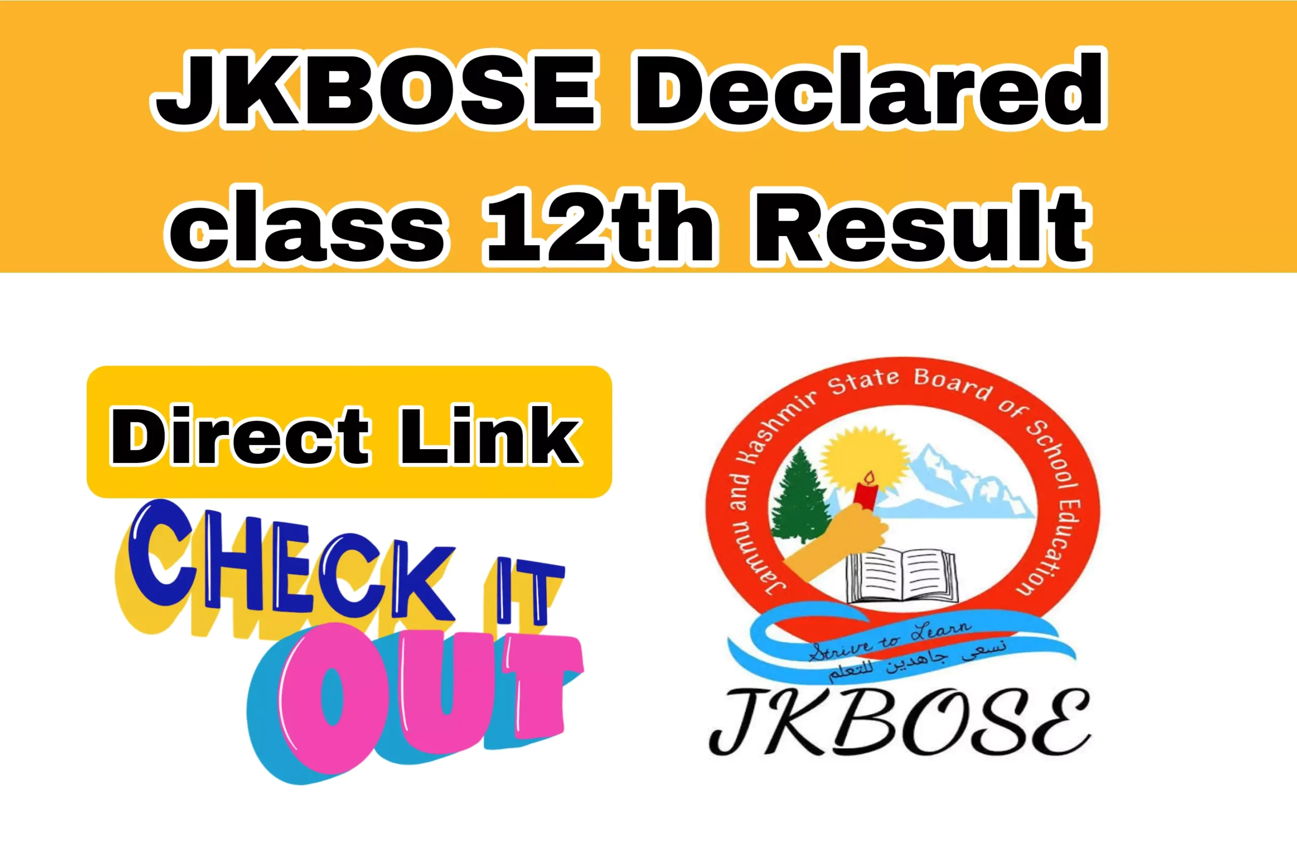 JKBOSE Declared class 12th Result